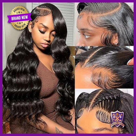 13x6 Lace Front Wig Human Hair Body Wave 250 Density Glueless HD Lace main image 6